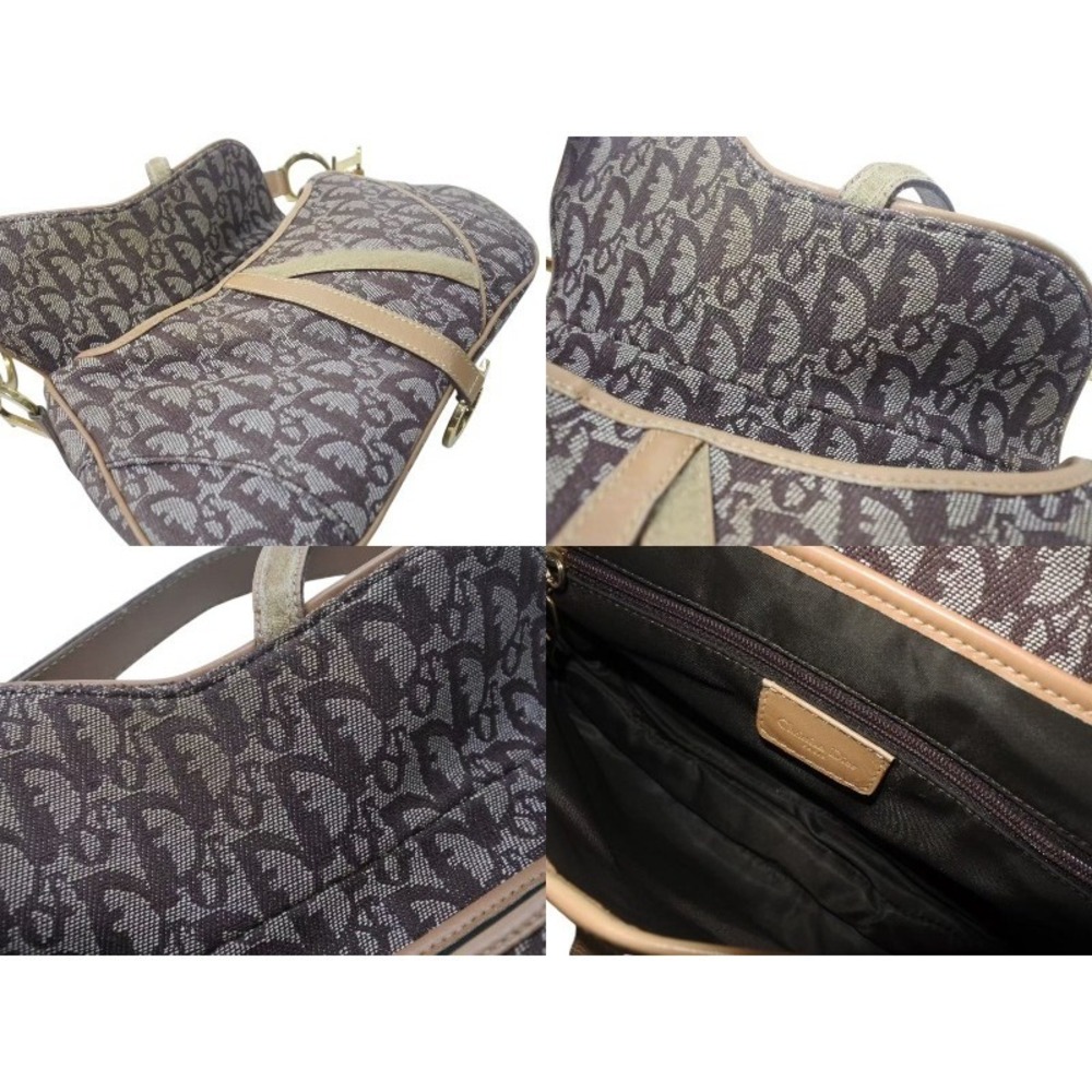 Christian Dior Trotter Double Saddle Brown One Shoulder Hobo Bag Galliano - Picture 9 of 10